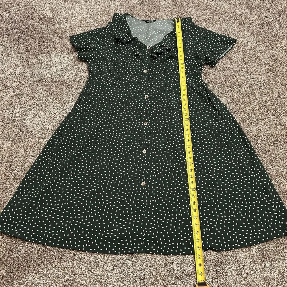 BloomChic Womens Green Polka Dot Dress 18-20 Pockets - Picture 3 of 8